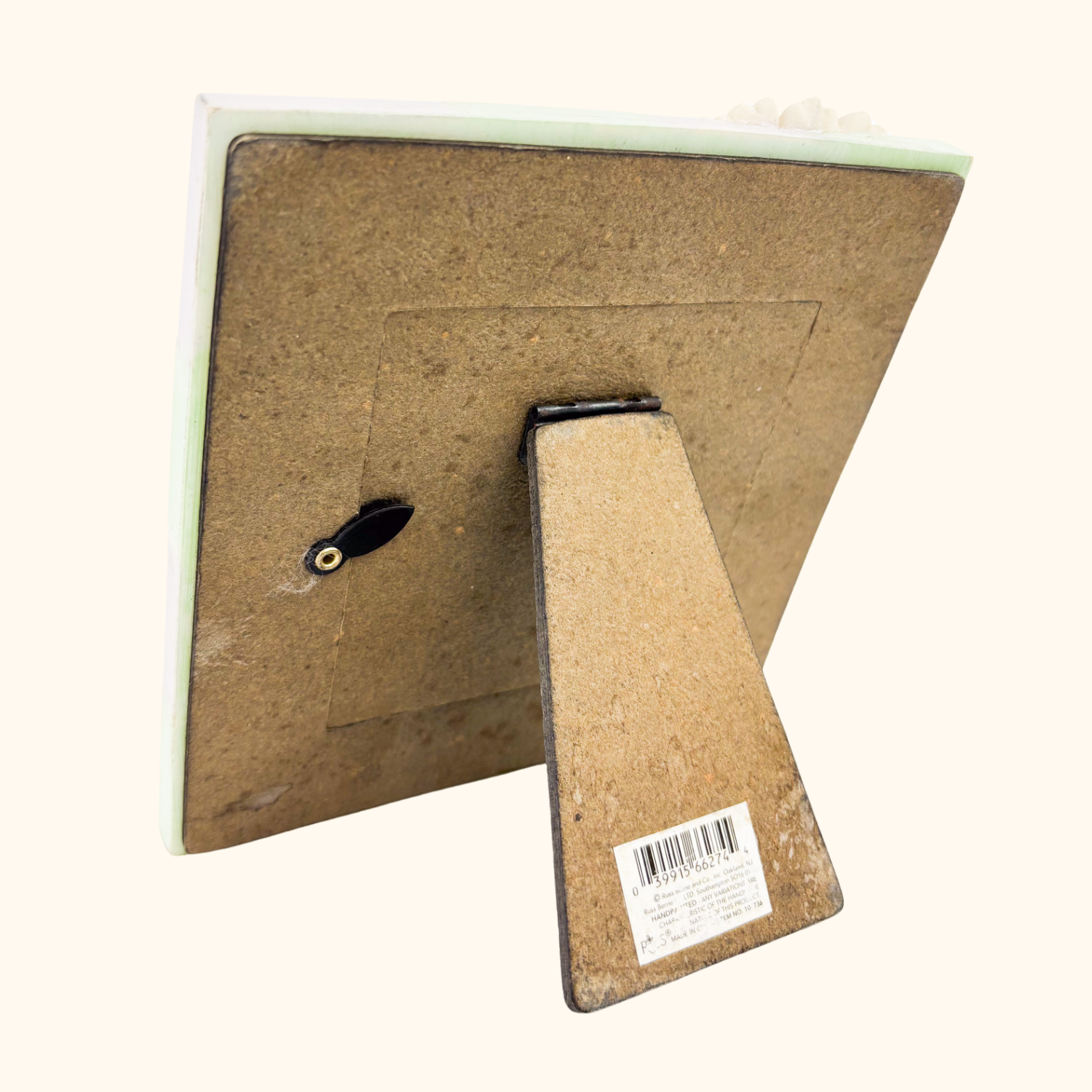 Purple and Green 3D Floral Patchwork Square Picture Frame 3.5inch x 3.5inch Sunshine Thrift