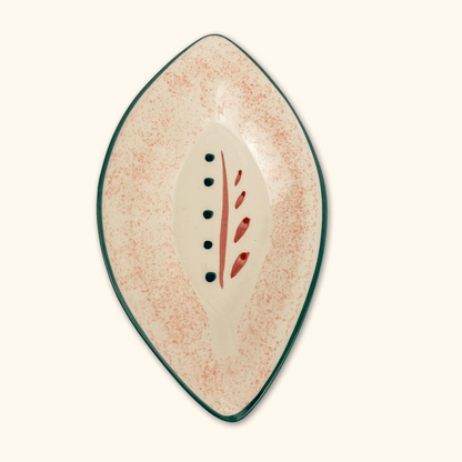 Leaf Shaped Ceramic Soap Dish -  - Soap dish