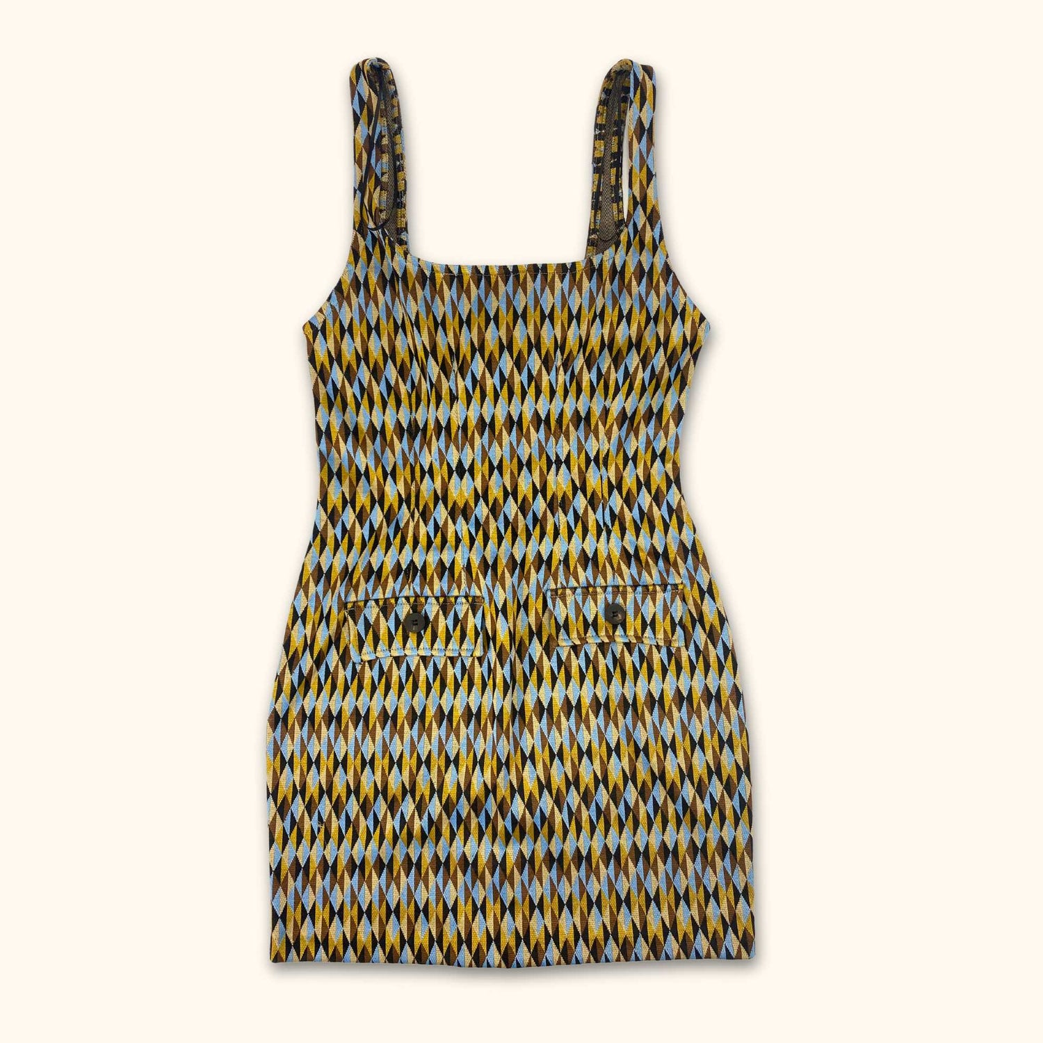Zara Geometric Bodycon Pinafore Mini Dress Zara Geometric Bodycon Pinafore Mini Dress