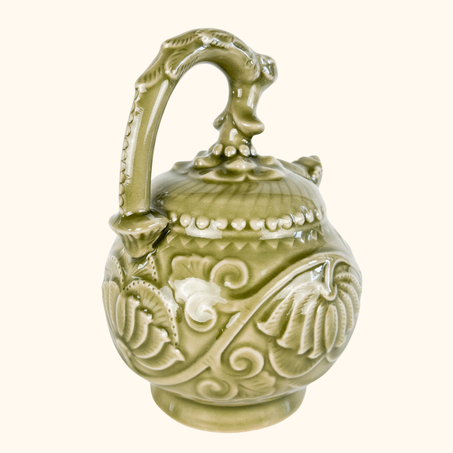 Chinese Celadon Reverse Flow Flower Teapot Sunshine Thrift