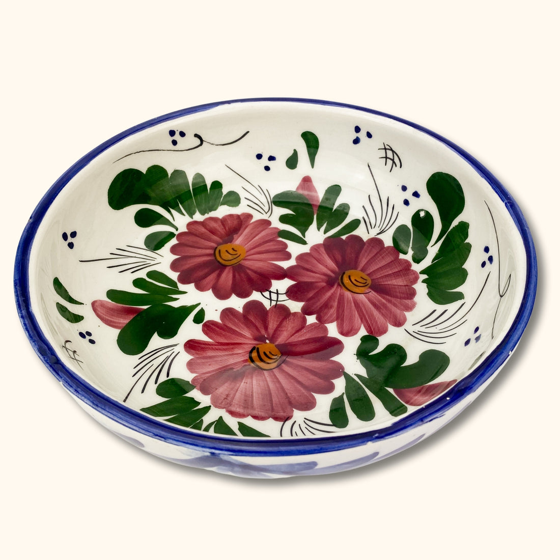 Large Floral Ceramic Salad Bowl -  - Kitchenware