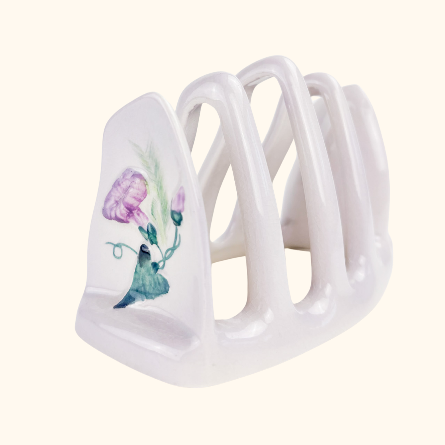 Carlton Ware Morning Glory Lilac Ceramic Toast Rack Carlton Ware