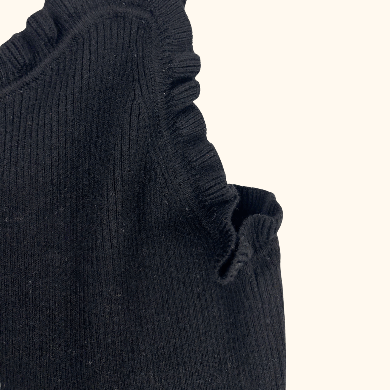 Whistles Black Stretch Frill Vest - Size 16 Whistles