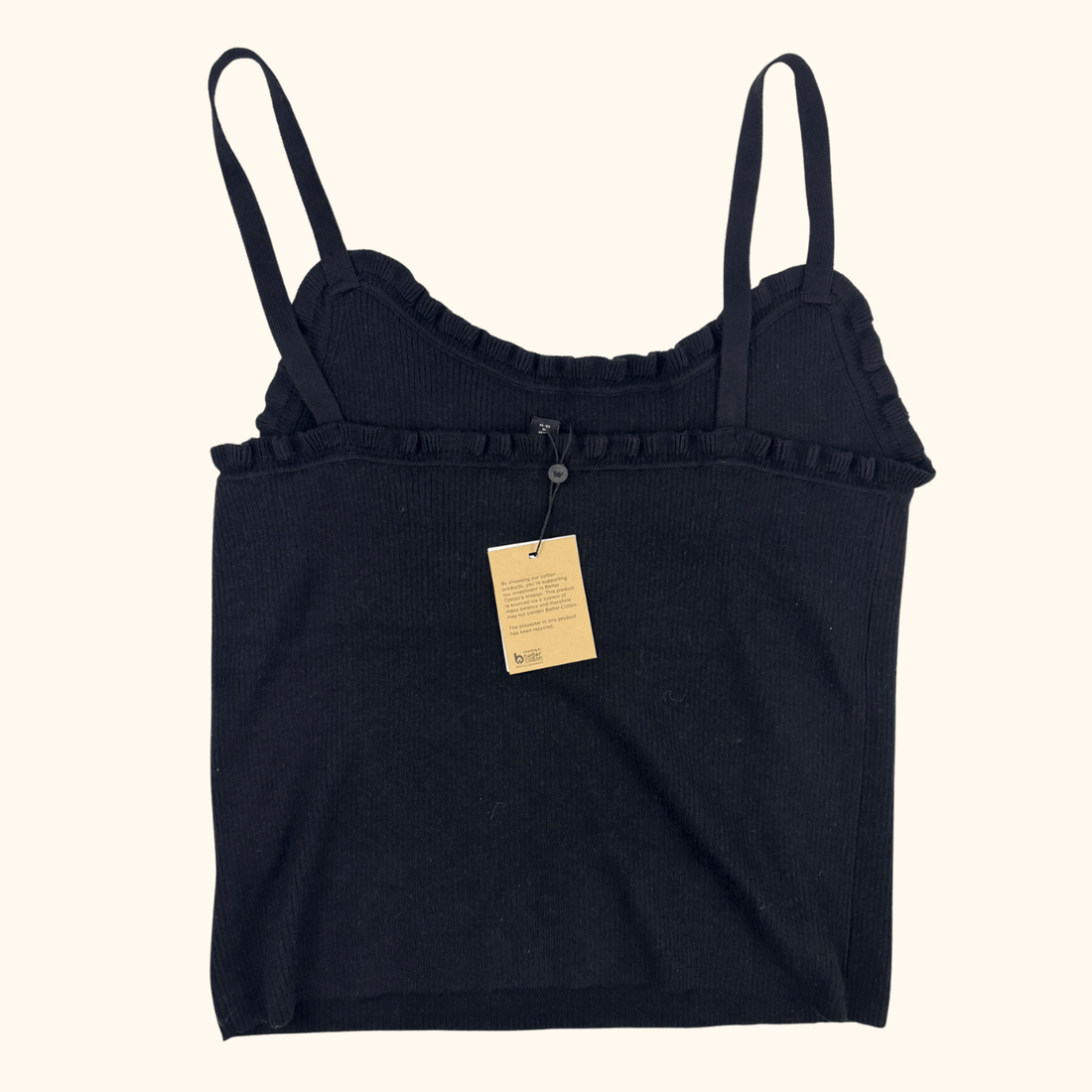 Whistles Black Stretch Frill Vest - Size 16 Whistles