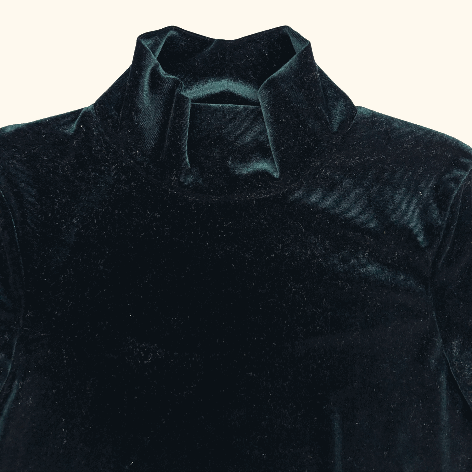 Zara Dark Green Velvet Short Sleeve Top - Size Small