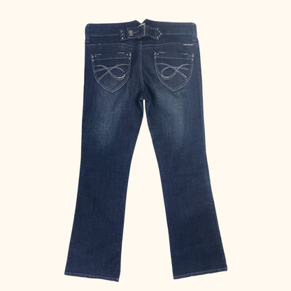 River Island Low Rise Flared Sparkle Jeans - Size 14L