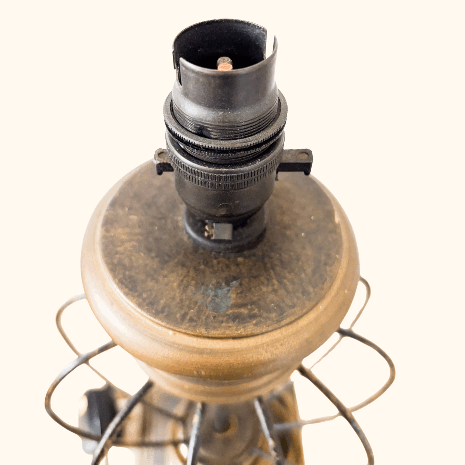 Vintage M&amp;S Home Bird Cage Antique Style Bronze Table Lamp Marks and Spencer