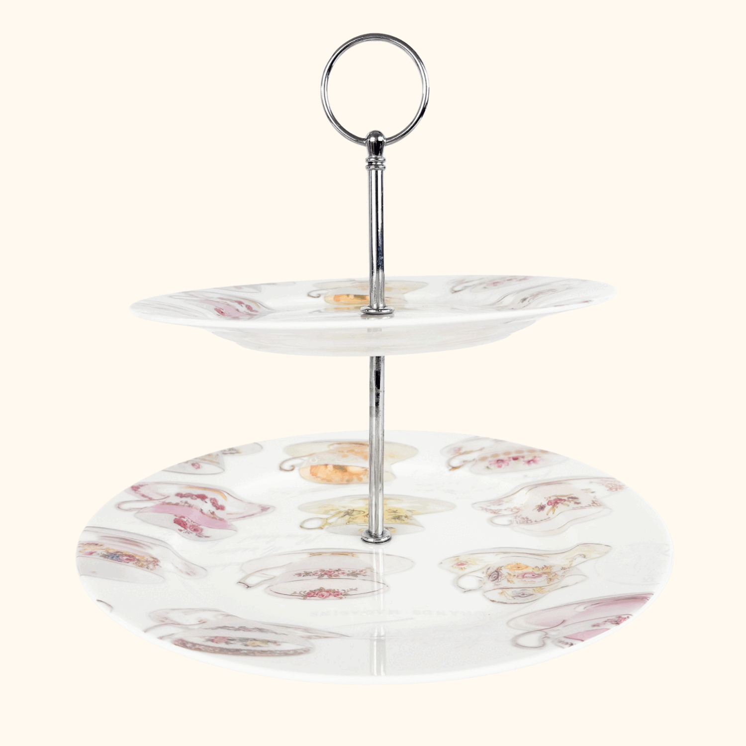 Dunne Home Two-Tier Afternoon Tea Cake Stand Dunne Home