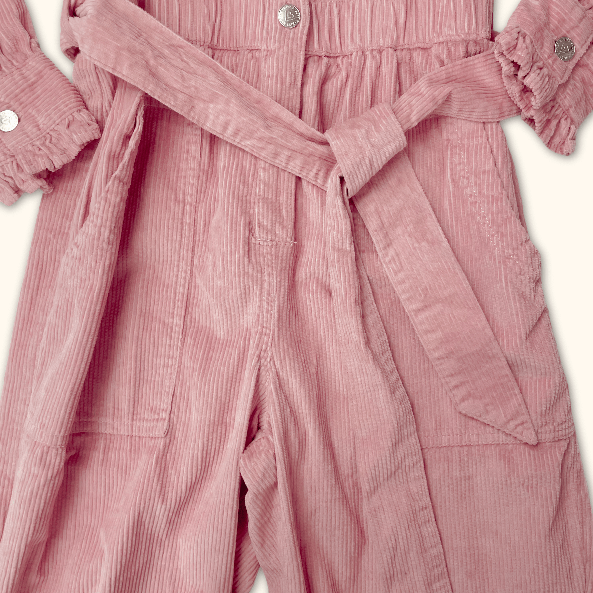 Miss Selfridge Pink Corduroy Jumpsuit - Size 8