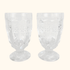 Floral Pressed Glass Parfait Tumbler Glasses Set of 2 Sunshine Thrift