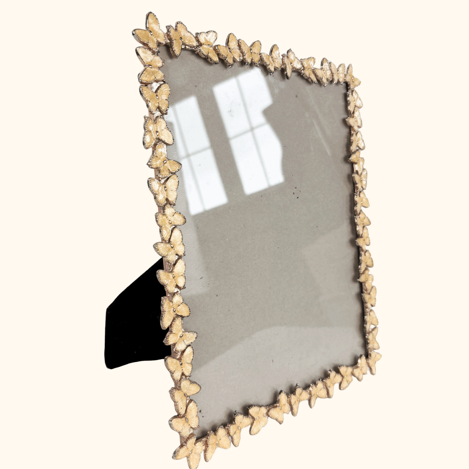 Cream Metal Butterfly Picture Frame 8x10 -  - Picture Frames