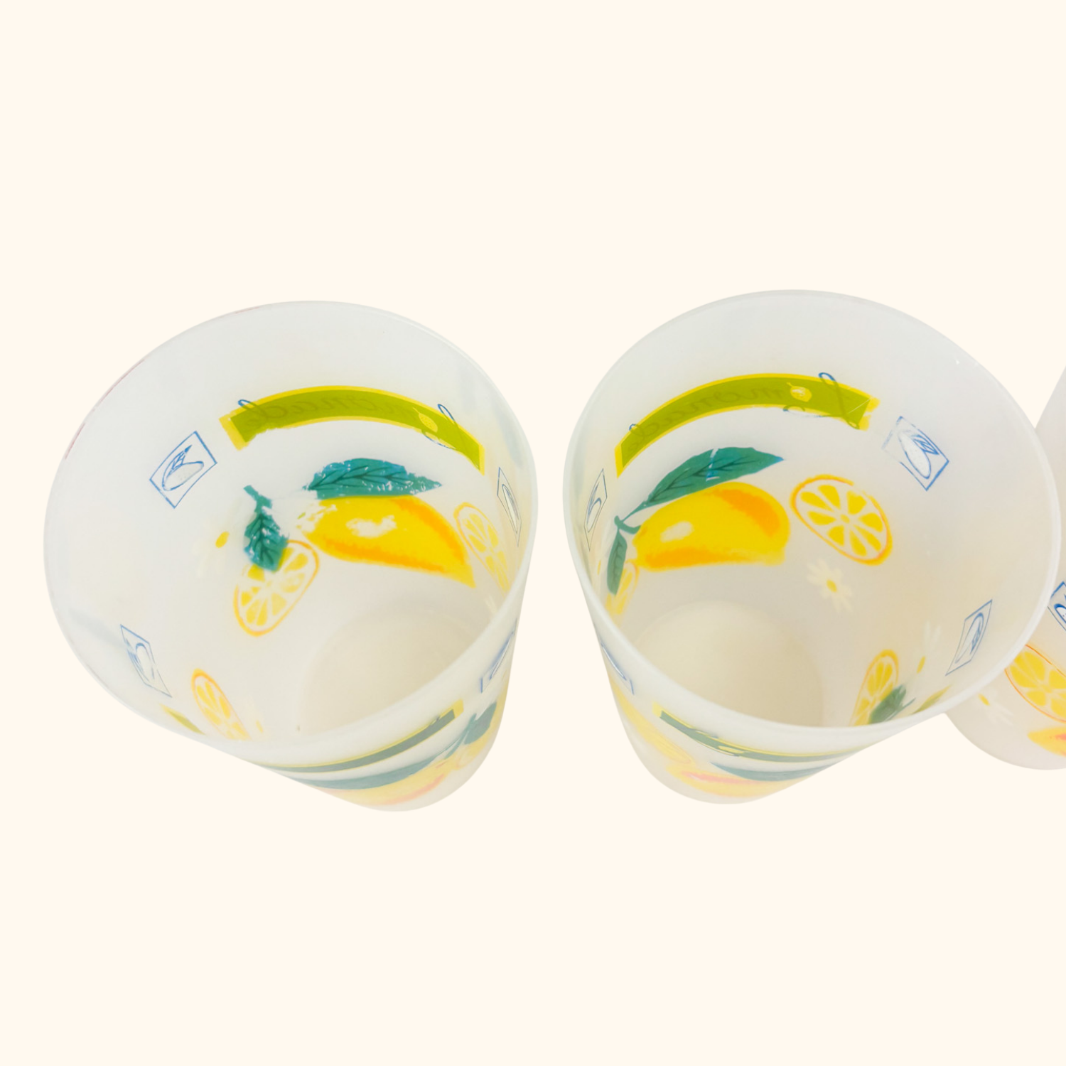 Plastic Lemon Pitcher Cup Set Vintage 1970s Sunshine Thrift