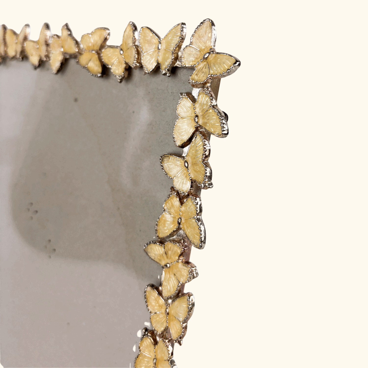 Cream Metal Butterfly Picture Frame 8x10 -  - Picture Frames