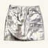 4th & Reckless Silver Metallic Mini Skirt - Size 8 4th & Reckless