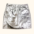 4th & Reckless Silver Metallic Mini Skirt - Size 8 4th & Reckless