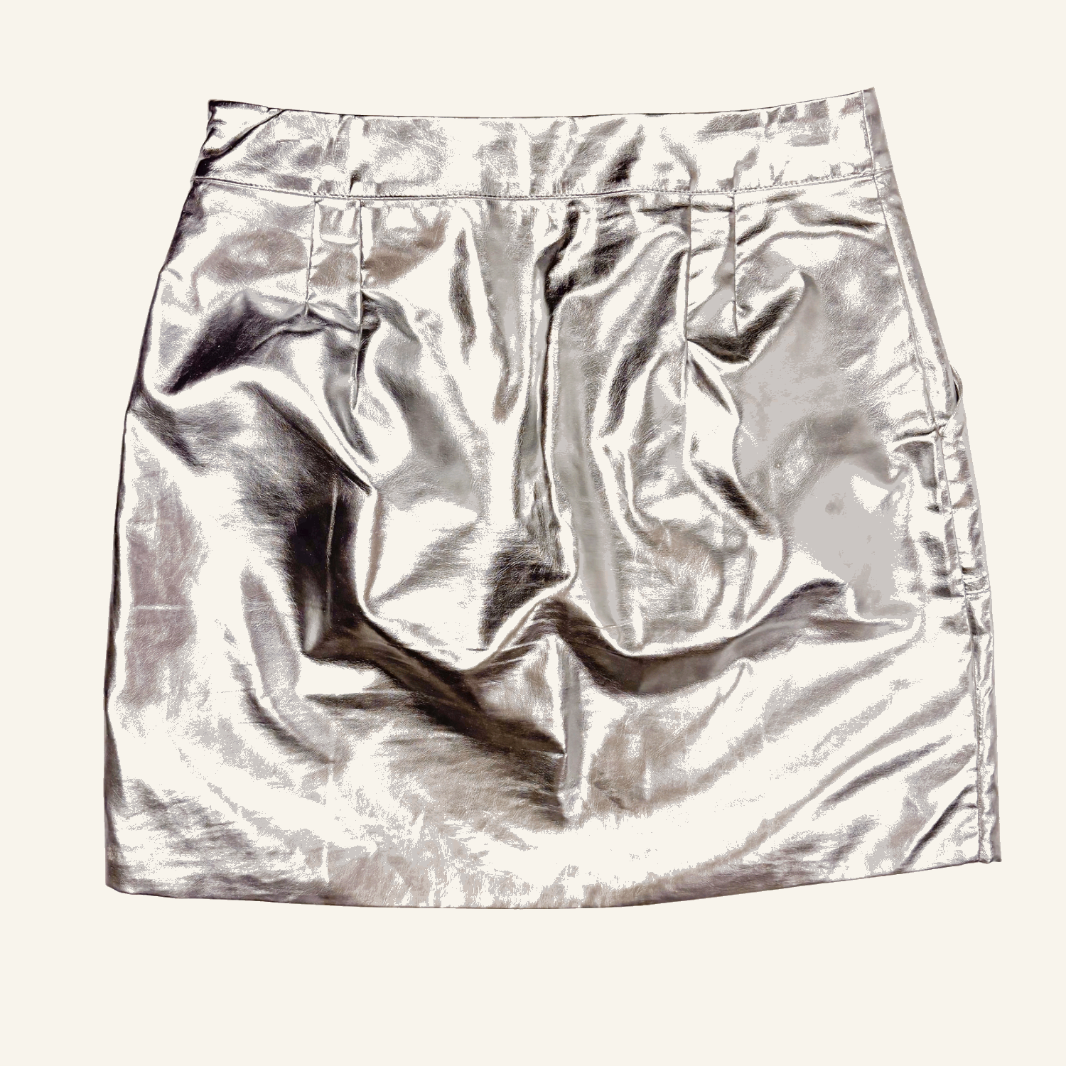 4th &amp; Reckless Silver Metallic Mini Skirt - Size 8 4th &amp; Reckless
