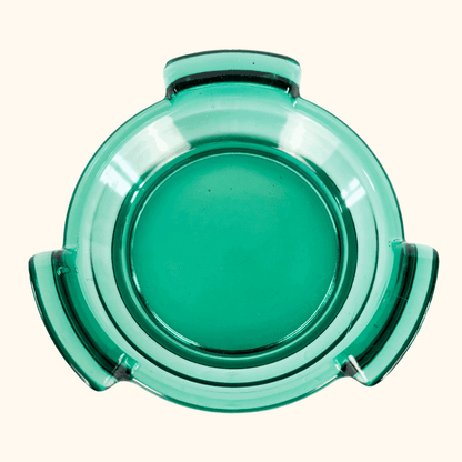 Mid Century Jade Green Glass Ashtray Sunshine Thrift