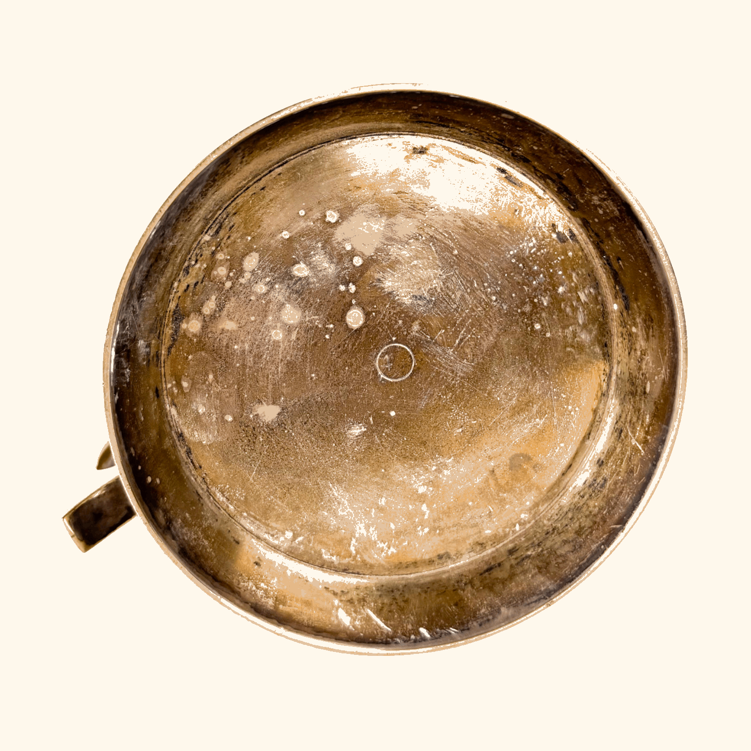 Vintage Brass Etched Tankard Mug Sunshine Thrift