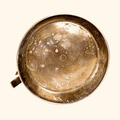 Vintage Brass Etched Tankard Mug Sunshine Thrift