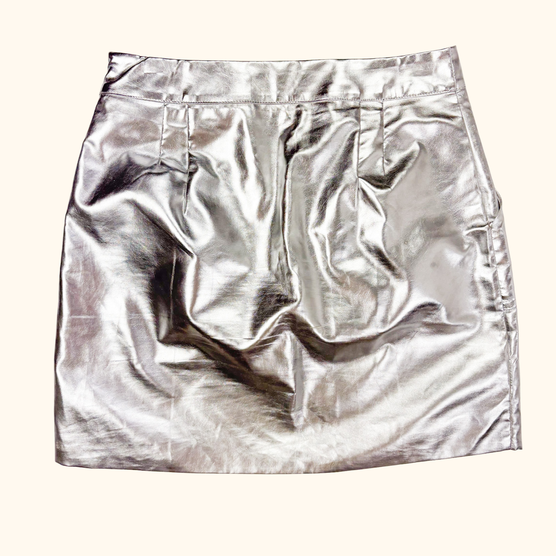4th &amp; Reckless Silver Metallic Mini Skirt - Size 8 4th &amp; Reckless