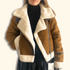 Zara Fleeced Brown Suede Jacket - Size Medium - Zara - Coats & jackets