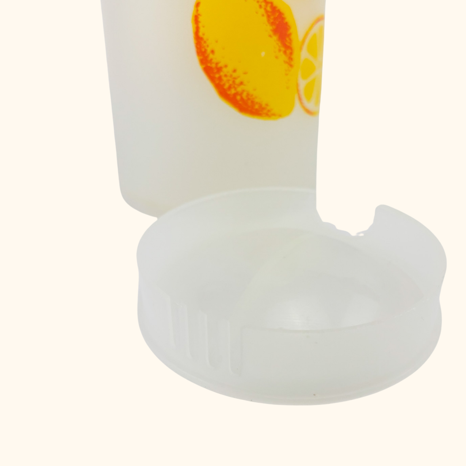 Plastic Lemon Pitcher Cup Set Vintage 1970s Sunshine Thrift