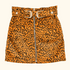Topshop Tall Brown Leopard Print Cord Mini Skirt - Size 8 Tall Topshop