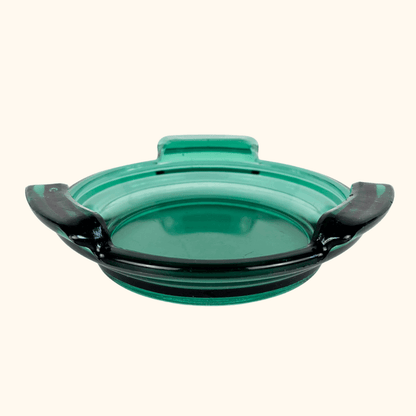 Mid Century Jade Green Glass Ashtray Sunshine Thrift