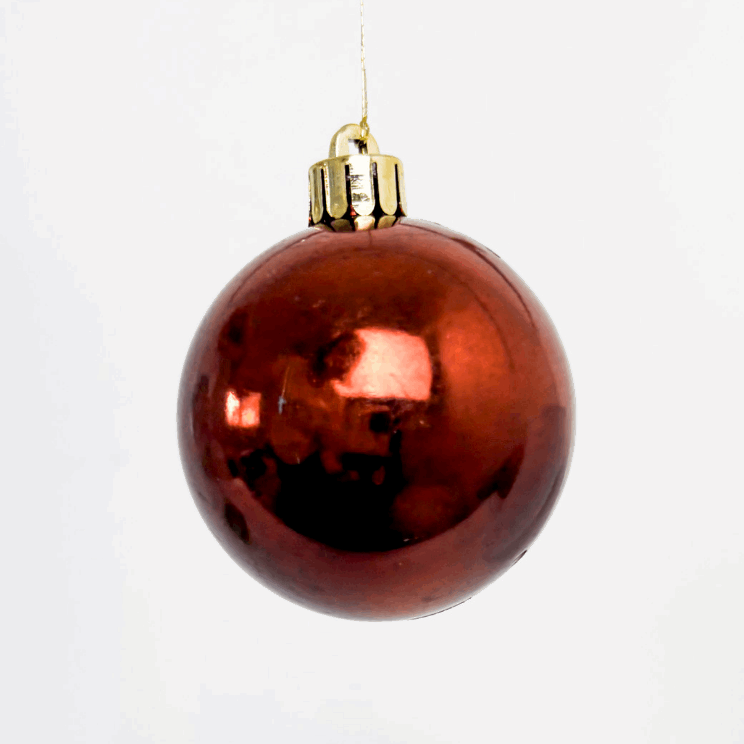 Brown and Orange Shatterproof Baubles Mixed Set of 9 Sunshine Thrift