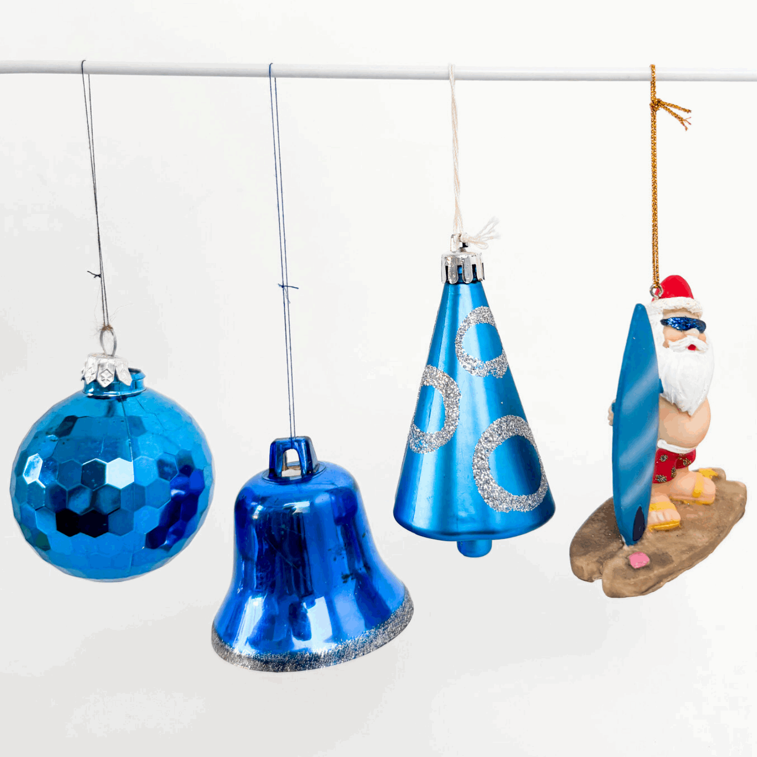 Surfer Blue Baubles Mixed Set of 8 Sunshine Thrift