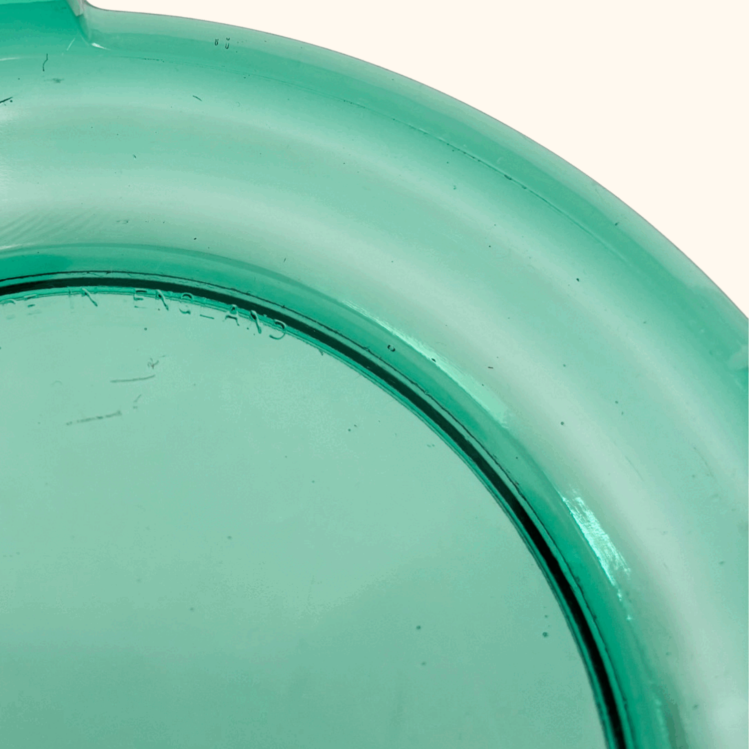 Mid Century Jade Green Glass Ashtray Sunshine Thrift
