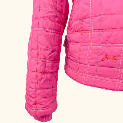 Joules Padded Pink Zip Up Jacket - Size 12 Joules