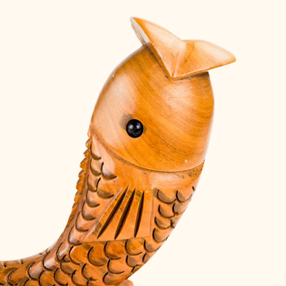 Hand Carved Wood Fish Cocktail Stick Holder -  - Kitchenware