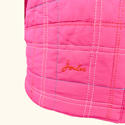 Joules Padded Pink Zip Up Jacket - Size 12 Joules