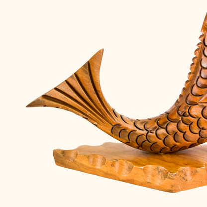 Hand Carved Wood Fish Cocktail Stick Holder -  - Kitchenware