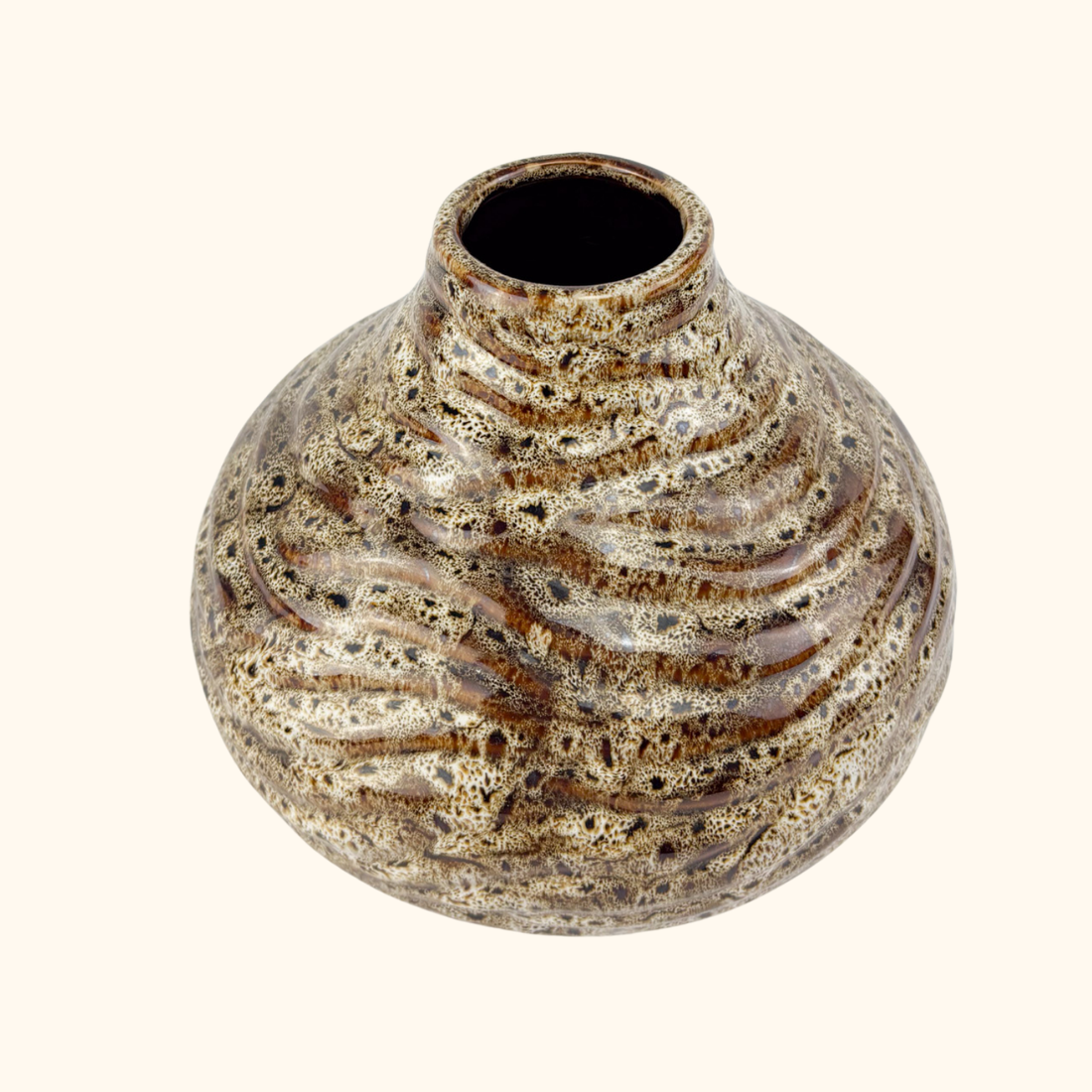 West German Fat Lava Vase Sunshine Thrift