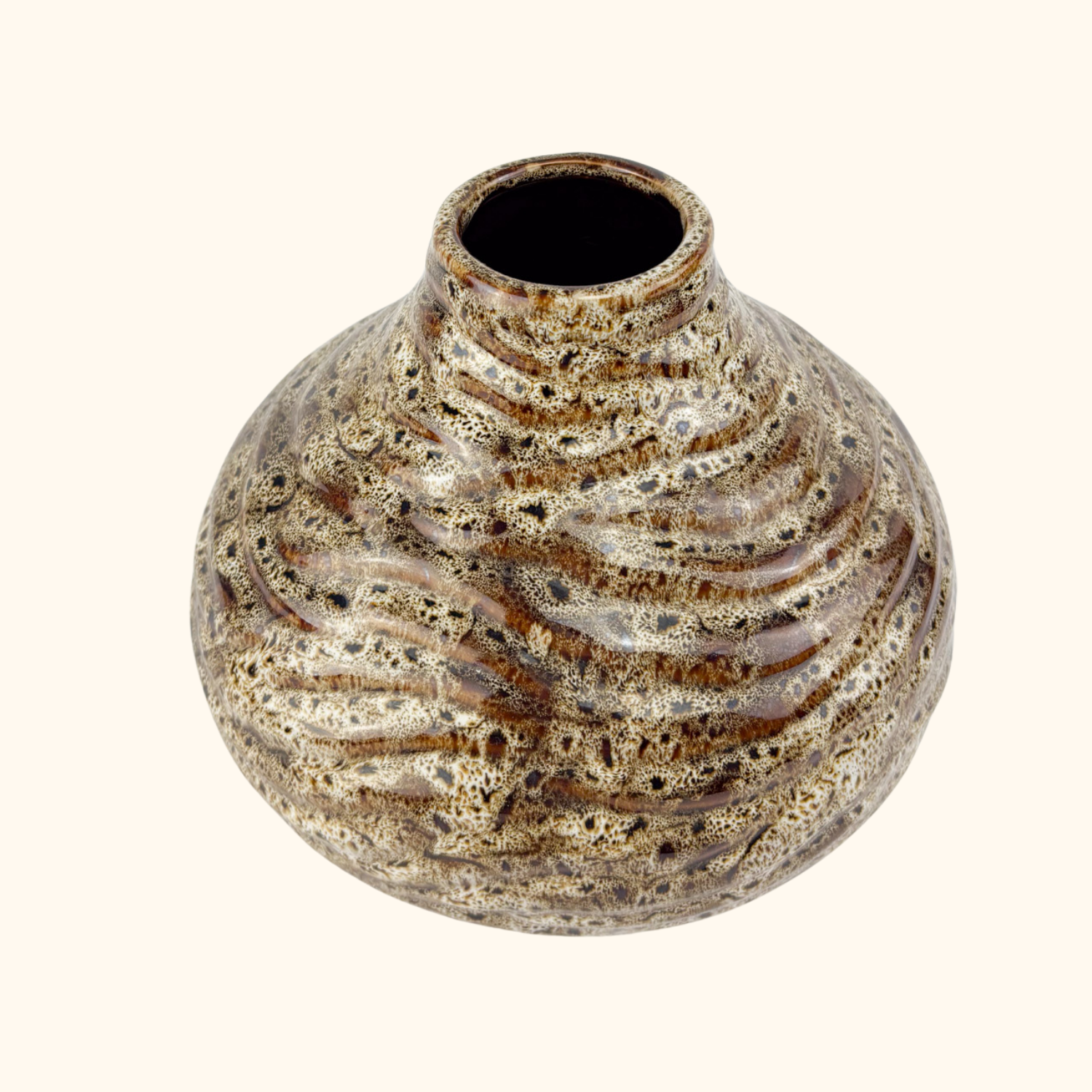 West German Fat Lava Vase Sunshine Thrift