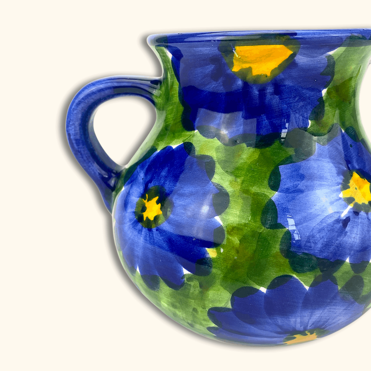 Blue Daisy Flower Large Jug - Sunshine Thrift - Jugs