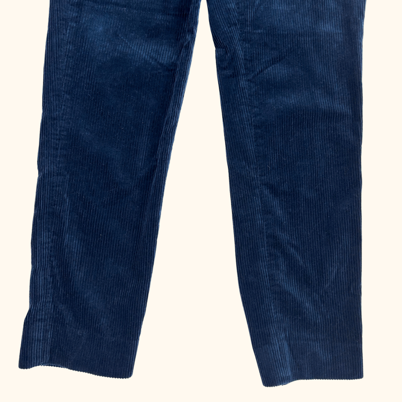 Arket Navy Blue Corduroy Tapered Trousers - Size 26inch Arket