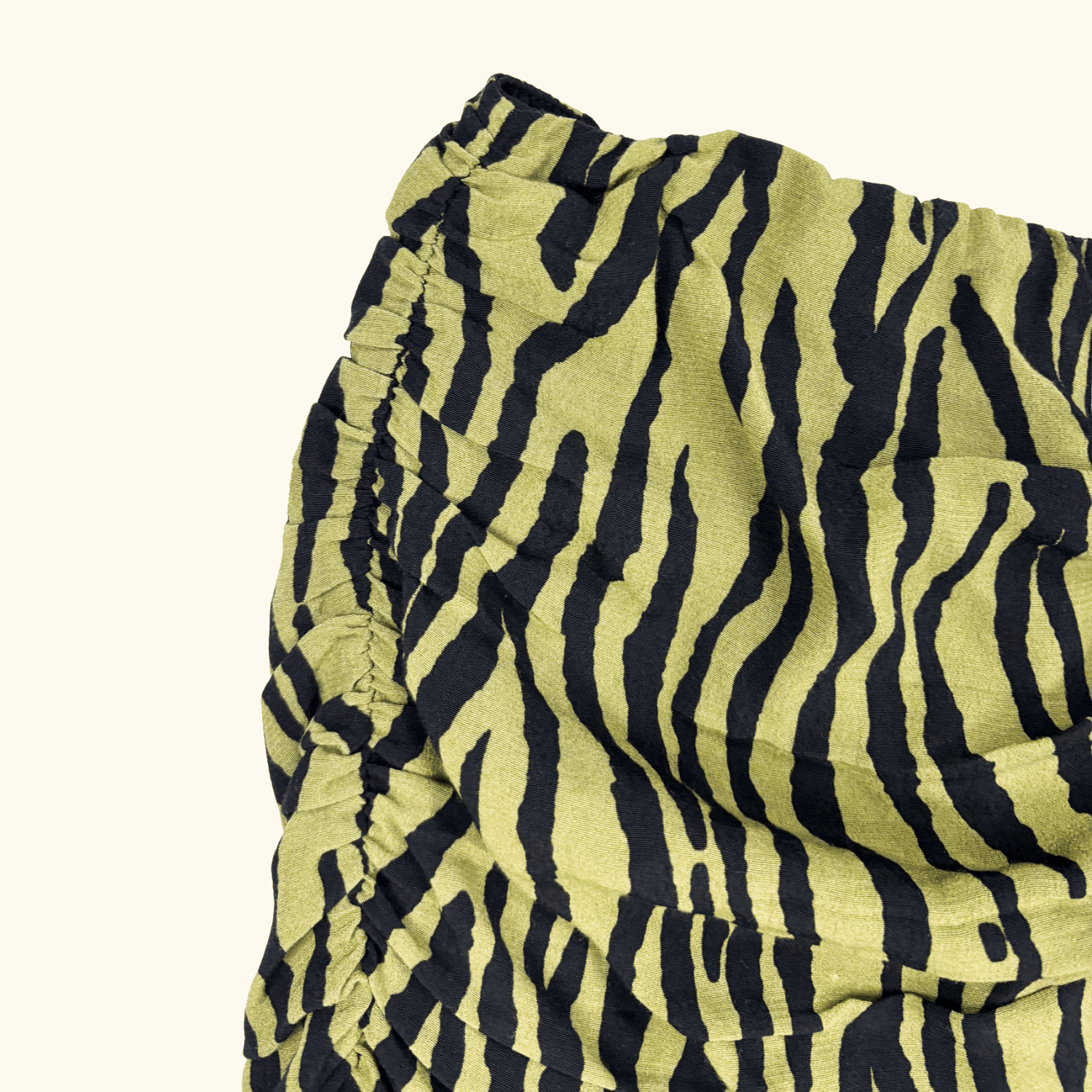Zara Green Zebra Print Ruffle Mini Skirt - Size Small Zara