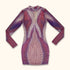 Murci Pink and Purple Mesh Bodycon Dress - Size 8 - Murci - Dresses