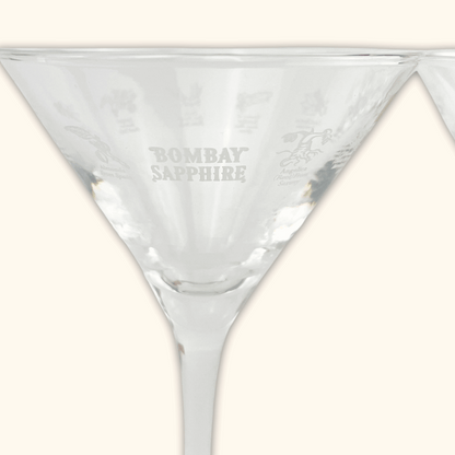Bombay Sapphire Gin Martini Glasses - Set of 2 -  - Glassware
