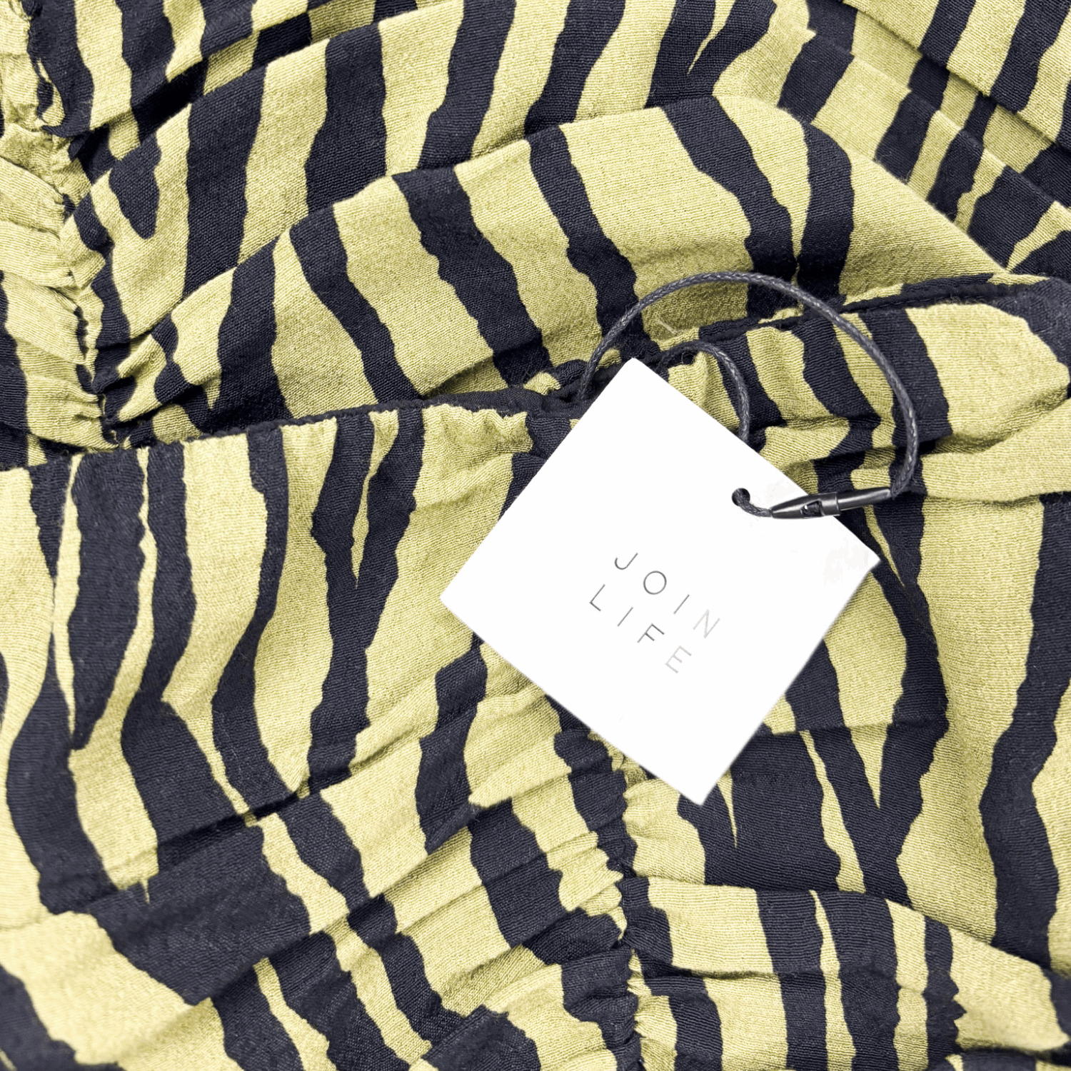 Zara Green Zebra Print Ruffle Mini Skirt - Size Small Zara