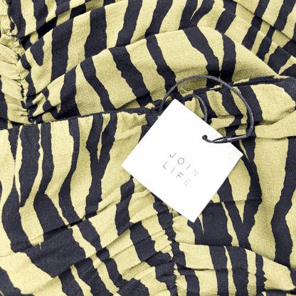 Zara Green Zebra Print Ruffle Mini Skirt - Size Small Zara