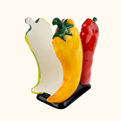 Clay Art Chilli Pepper Novelty Napkin Holder Sunshine Thrift