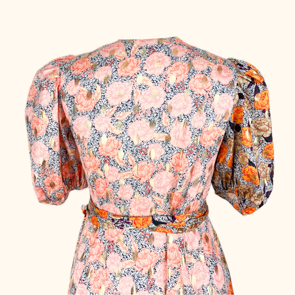 Never Fully Dressed Gold Zsa Zsa Splice Wrap Front Midi Dress - Size 6 Never fully dressed