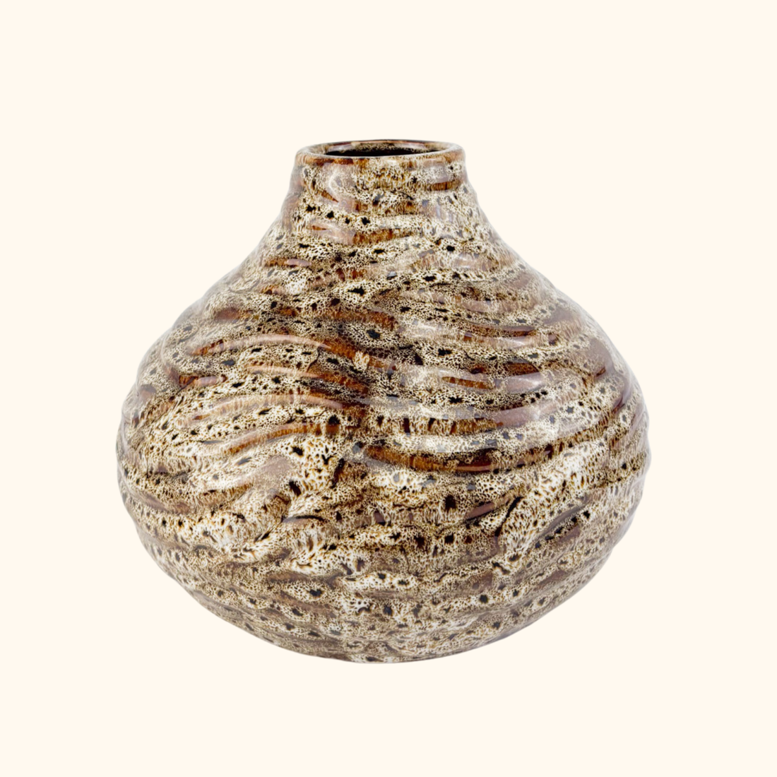 West German Fat Lava Vase Sunshine Thrift