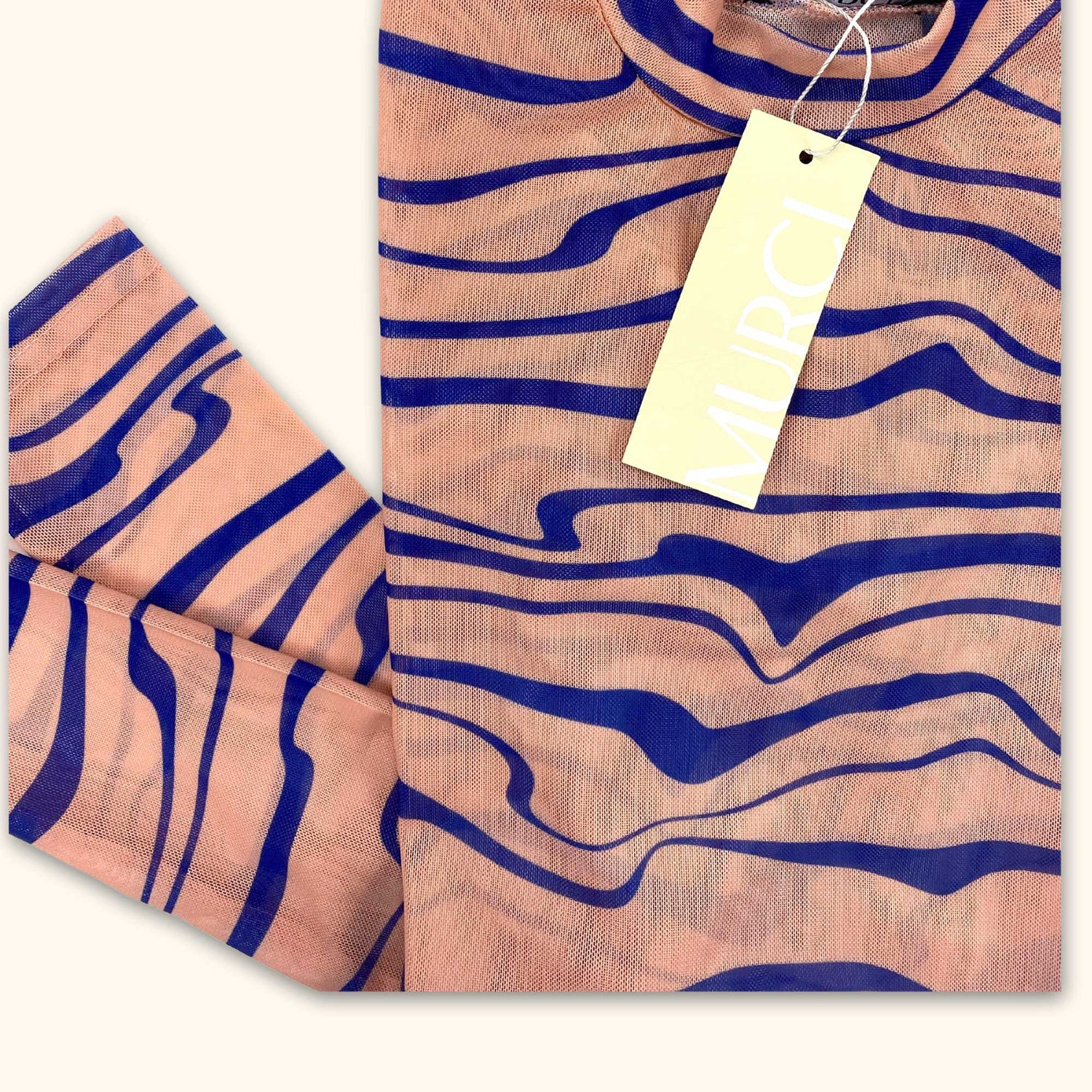 Murci Pink and Blue Bodycon Mesh Dress - Size 8 Sunshine Thrift Murci Pink and Blue Bodycon Mesh Dress - Size 8 Sunshine Thrift