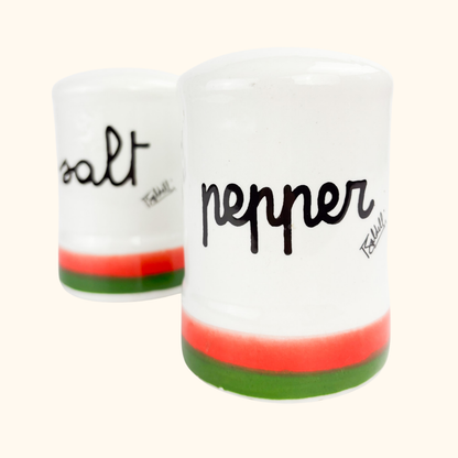 Baldelli Italy Striped Ceramic Salt and Pepper Shakers -  - Kitchenware