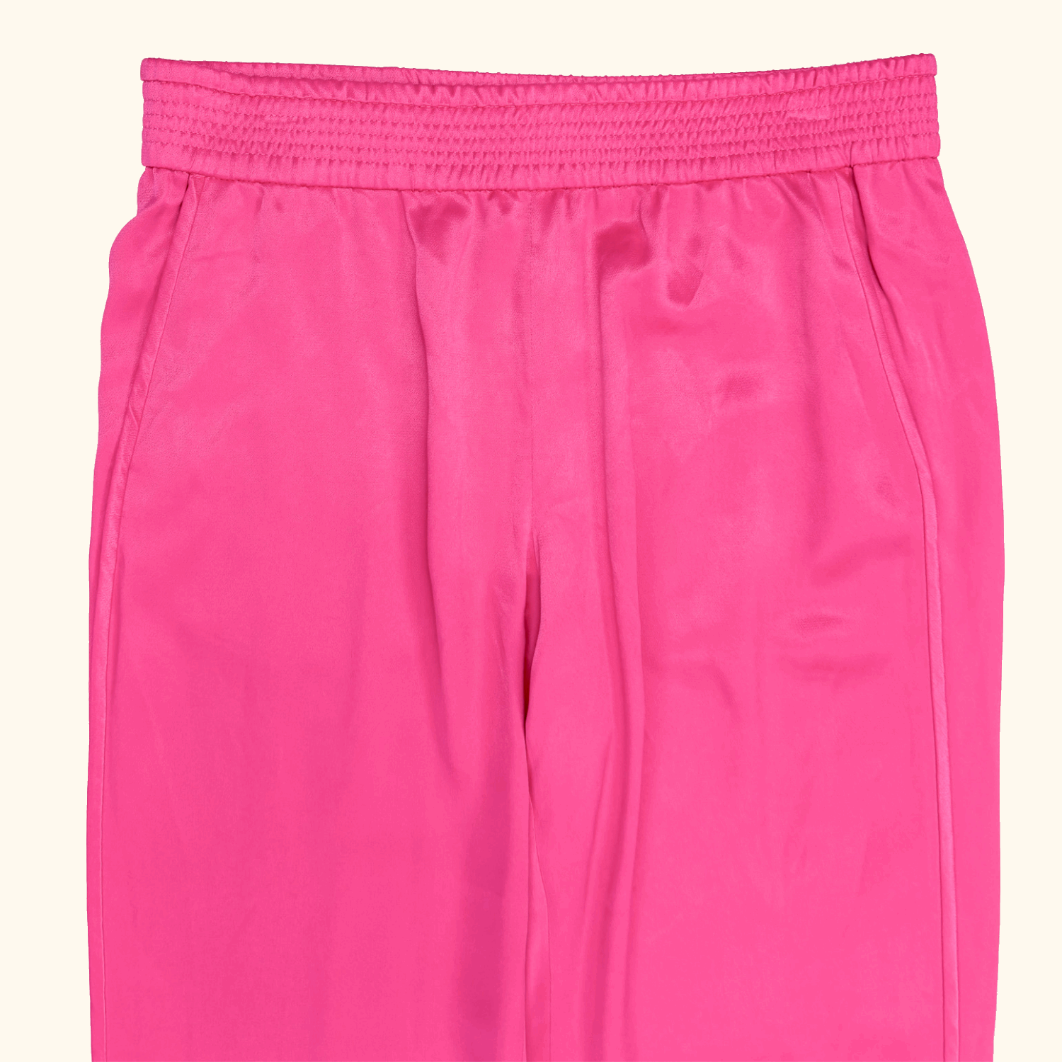 Zara Fuschia Pink Satin Cropped Trousers - Size Medium Zara